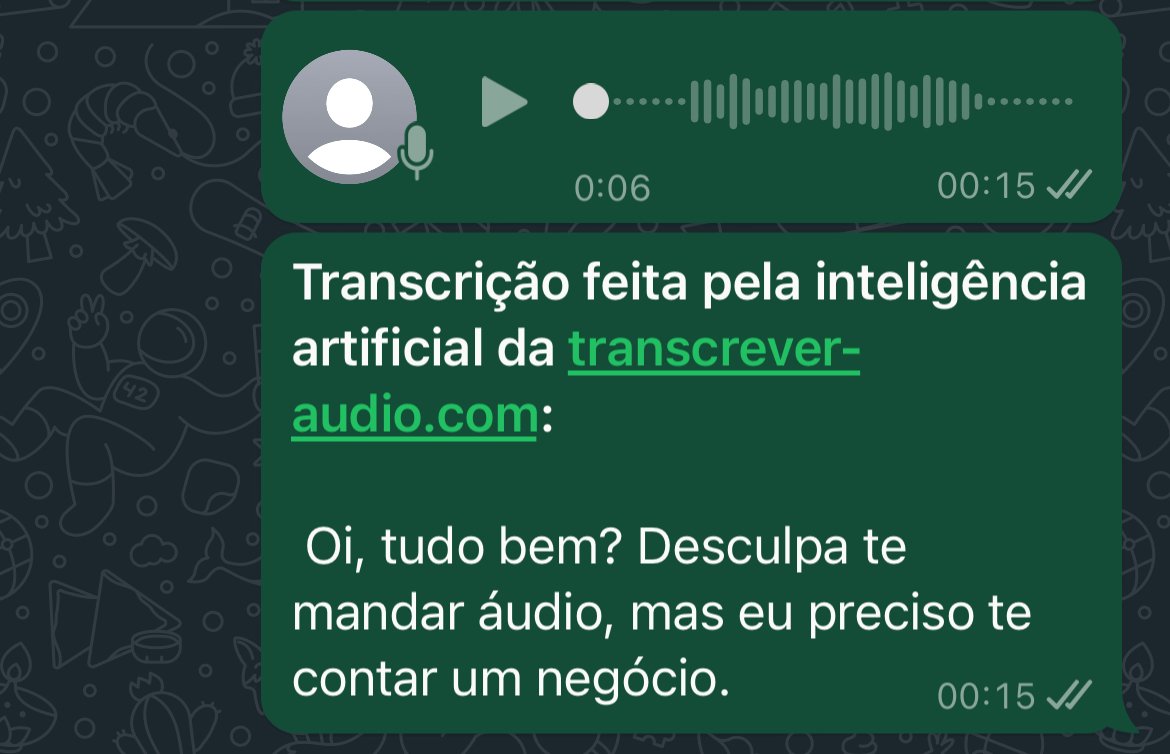 Exemplo de transcricao de audio